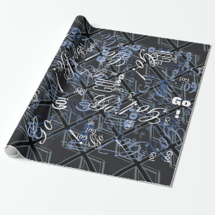 Schwarzes Union Jack Flaggen-Design Geschenkpapier