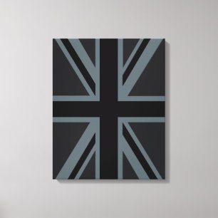 Schwarzes Union Jack Flaggen-Design Leinwanddruck