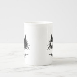 Schwarzes Unkempt Kätzchen GabiGabi Prozellantasse