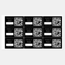 Schwarzes Vermögens-QR | Benutzerdefinierte Verfol