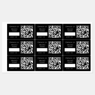 Schwarzes Vermögens-QR Benutzerdefinierte Verfol Etiketten