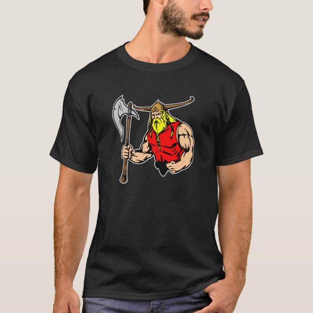 Schwarzes Viking T-Shirt (Vorderseite)
