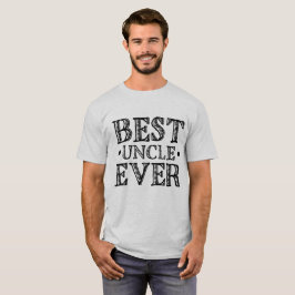 Schwarzes Vintages Typografie-Zitat "bester Onkel T-Shirt