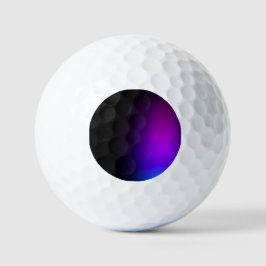 Schwarzes Violet Gradient Glow Golfball