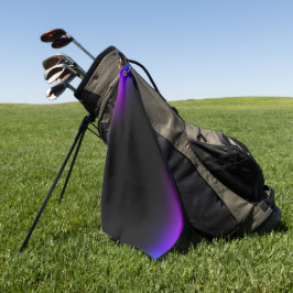 Schwarzes Violet Gradient Glow Golfhandtuch