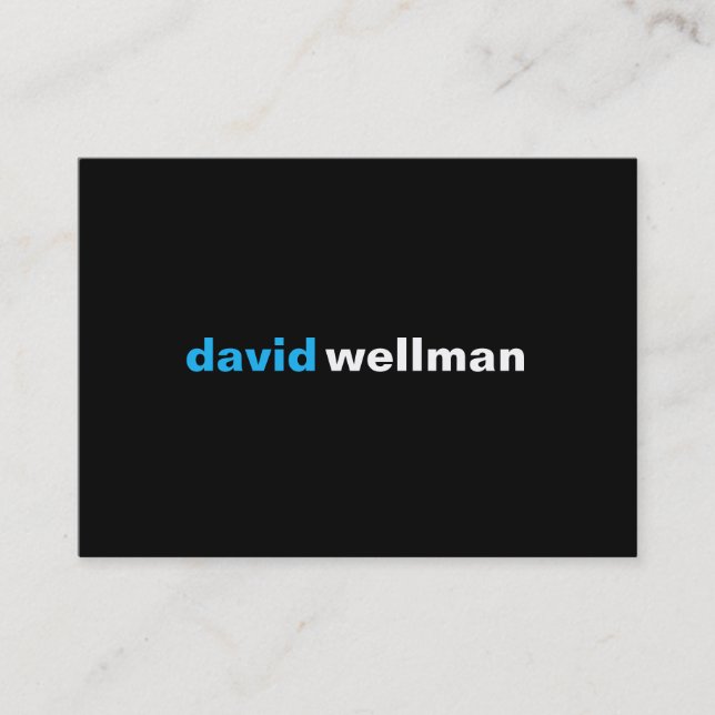 Schwarzes (W) Visitenkarte (Vorderseite)