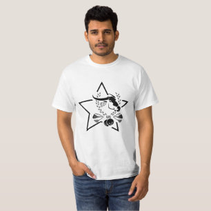 Schwarzes Wasser Buffalo Carabao in einem Schwarze T-Shirt