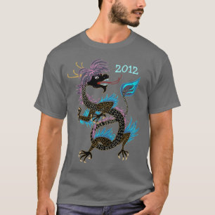 Schwarzes Wasser-Drache-Shirt T-Shirt