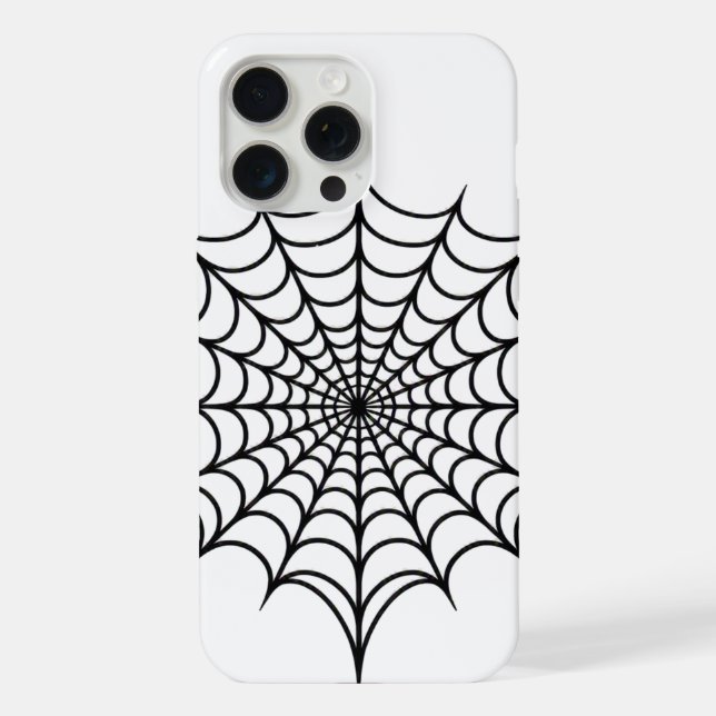 Schwarzes Web iPhone 15 Pro Max Hülle (Rückseite)