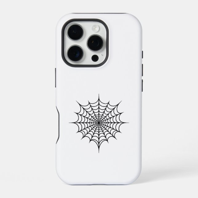 Schwarzes Web iPhone 16 Pro Hülle (Rückseite)