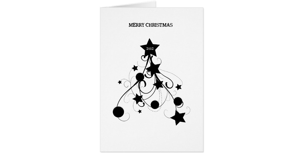Schwarzes Weihnachten v4 Grußkarte | Zazzle