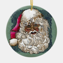 Schwarzes Weihnachtsmann-Ornament