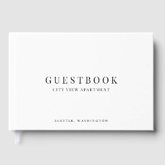 Schwarzes & Weißes modernes klassisches Ferienhaus Gästebuch