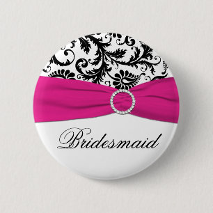 Schwarzes, weißes und pinkfarbenes button