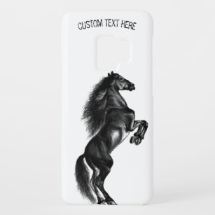 Schwarzes Wild Pferd - Zeichnend - Fügen Sie Ihren Case-Mate Samsung Galaxy S9 Hülle