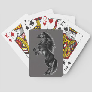 Schwarzes Wildpferd Karten spielen Spielkarten