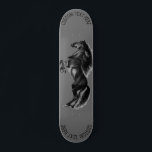 Schwarzes Wildpferd - Zeichnend - Text hinzufügen Skateboard<br><div class="desc">Schwarzes Wildpferd - Schwarz und Weiß Zeichnend Tierart Mustang Pferde von MIGNED - Einzigartiger Text hinzufügen / Wählen Sie Ihre Lieblingsfarben - Vergrössern und verschieben oder entfernen Sie Elemente mit dem Anpassungs-Tool ! Sie können meine Designs auch auf mehr als 1000 Zazzle-Produkte übertragen.</div>