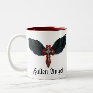 Schwarzes winged QuerTasse Zweifarbige Tasse