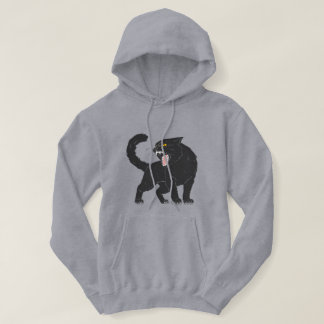 Schwarzes wütendes Katzen-Hoodie Hoodie