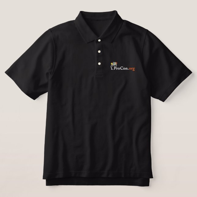 Schwarzes XL-Polo mit ProCon-Logo (Design Vorderseite)