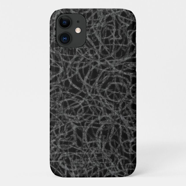 Schwarzes Zeilenmuster Case-Mate iPhone Hülle (Rückseite)