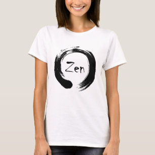 Schwarzes Zen Ensō T-Shirt