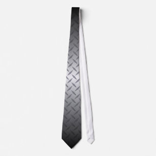 Schwarzes zum hellen Stahl verblassen Diamondplate Krawatte