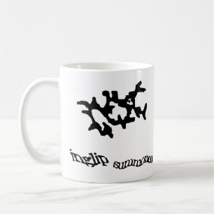 Schwarzes zusammenrufendes Weedalua Kaffeetasse