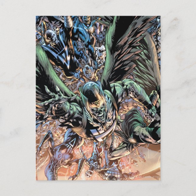 Schwärzeste Nachtgruppen-Malerei - Farbe Postkarte (Vorderseite)