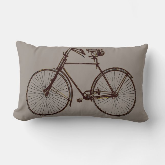 Schwarzfahrrad Laufrad Kissen grau braun (Vorderseite)