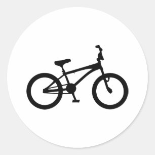Schwarzfahrrad Runder Aufkleber
