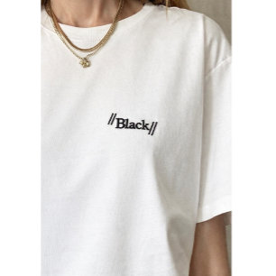 Schwarzfarbe Liebhaber gesticktes Design Besticktes T-Shirt