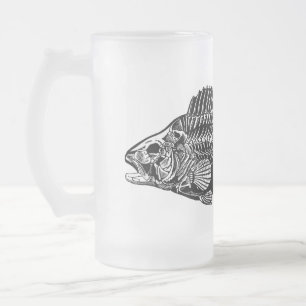 Schwarzfisch-Vater-Tag Mattglas Bierglas