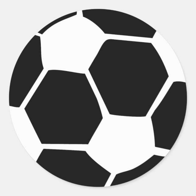 Schwarzfußball Runder Aufkleber (Vorderseite)