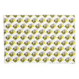 Schwarzgelber Cartoon Biene Hummel Honeybee Kissenbezug