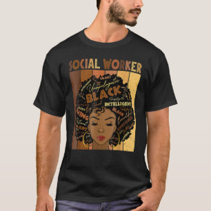 Schwarzgeschichte der Sozialarbeiter-Königin Melan T-Shirt