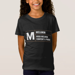 Schwarzgeschichte Melanin Afrikanischer Stolz Prou T-Shirt