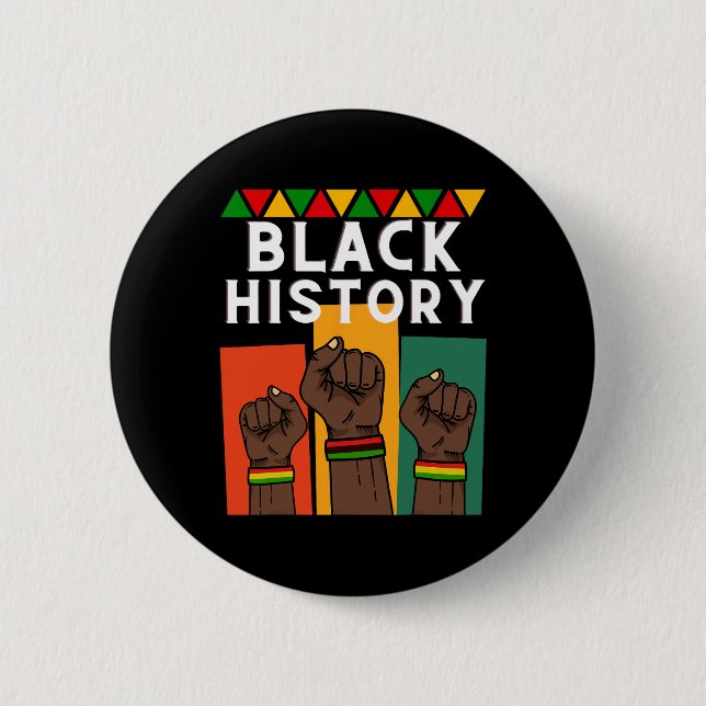 Schwarzgeschichte Monat 2025 Afrikanischer Amerika Button (Vorderseite)