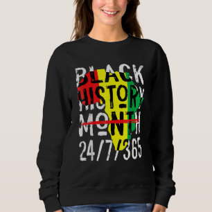 Schwarzgeschichte Monat 247365 Afrika Karte Melani Sweatshirt