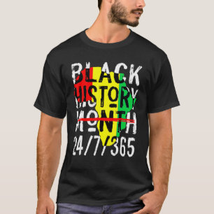 Schwarzgeschichte Monat 247365 Afrika Karte Melani T-Shirt
