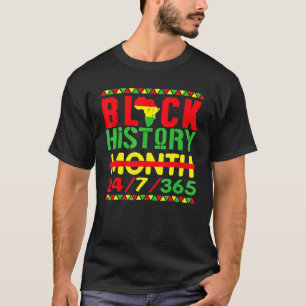 Schwarzgeschichte Monat 247365 Afrika Karte Melani T-Shirt