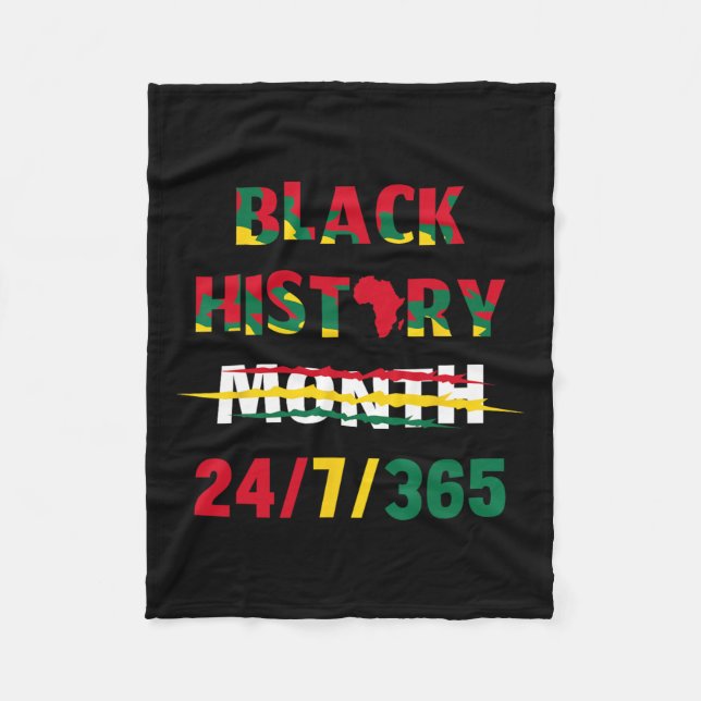 Schwarzgeschichte Monat 247365 Afrikanischer ameri Fleecedecke (Vorderseite)