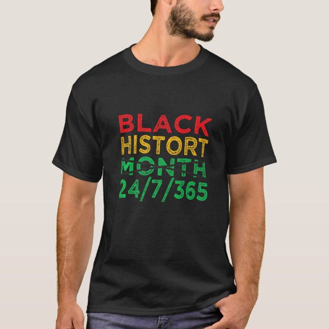 Schwarzgeschichte Monat 247365 Afrikanisches Melan T-Shirt (Vorderseite)
