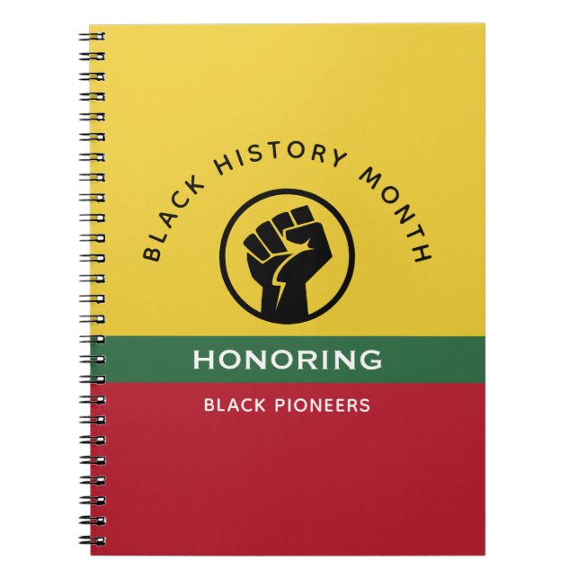 Schwarzgeschichte Monat Afrikanisch-amerikanischer Notizblock (Vorderseite)