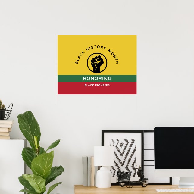 Schwarzgeschichte Monat Afrikanisch-amerikanischer Poster (Heimbüro)