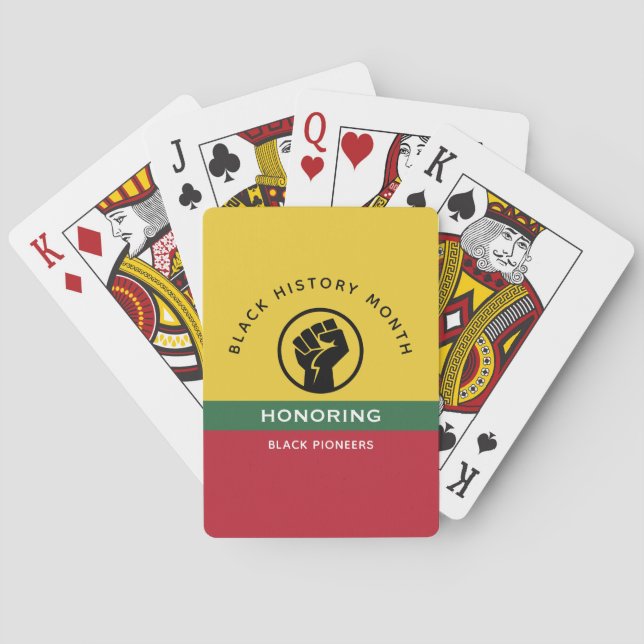 Schwarzgeschichte Monat Afrikanisch-amerikanischer Spielkarten (Rückseite)