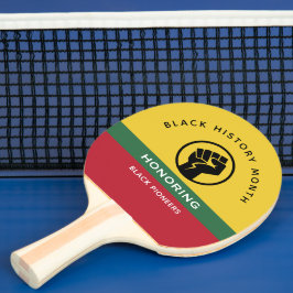 Schwarzgeschichte Monat Afrikanisch-amerikanischer Tischtennis Schläger