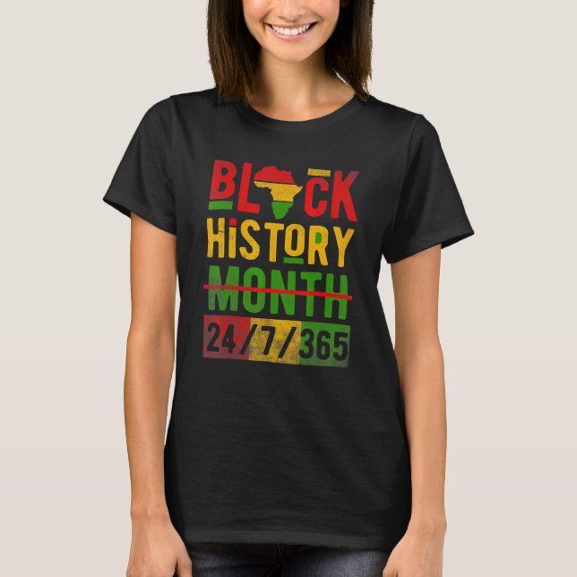 Schwarzgeschichte Monat Afrikanischer Melanin-Stol T-Shirt (Vorderseite)