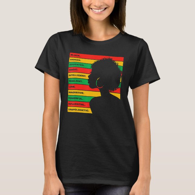 Schwarzgeschichte Monat Afrikanisches Amerikanisch T-Shirt (Vorderseite)