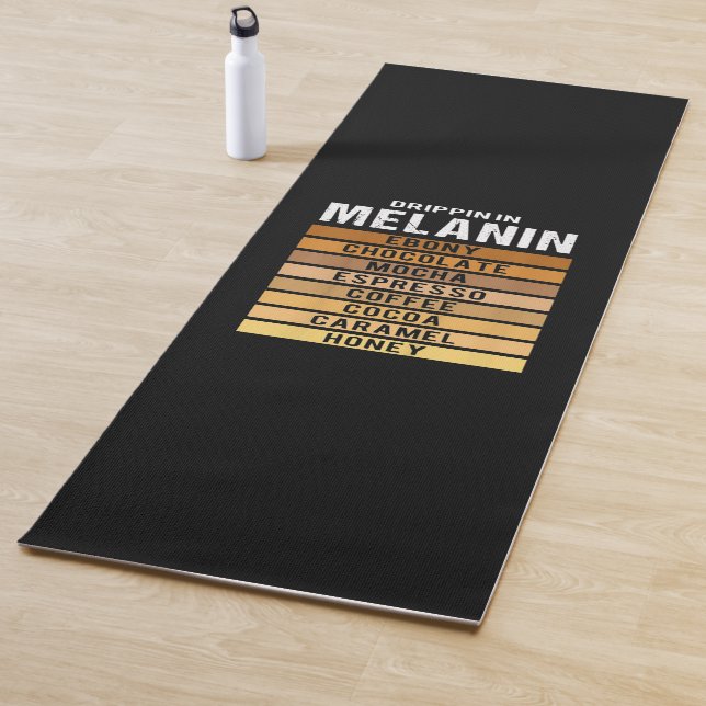 Schwarzgeschichte Monat Drippin Melanin Yogamatte (Beispiel)